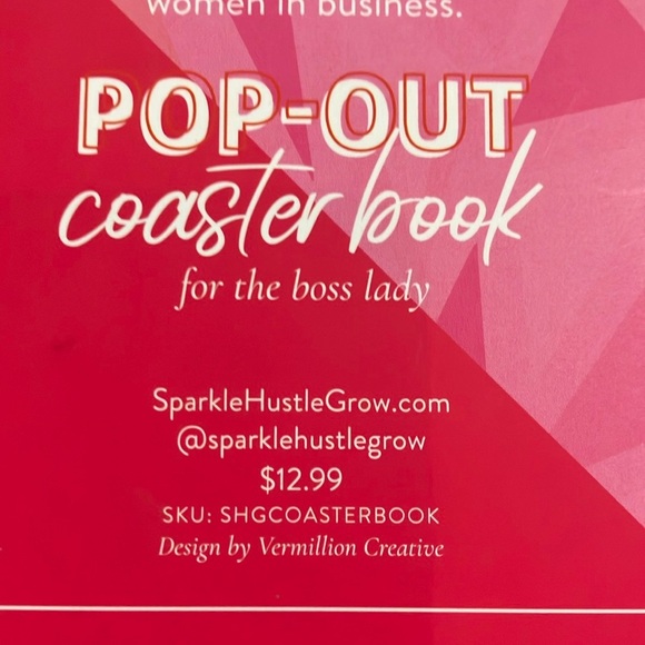 Pop-Out Coaster Book for the Boss Lady - Pink green and White - Picture 3 of 15